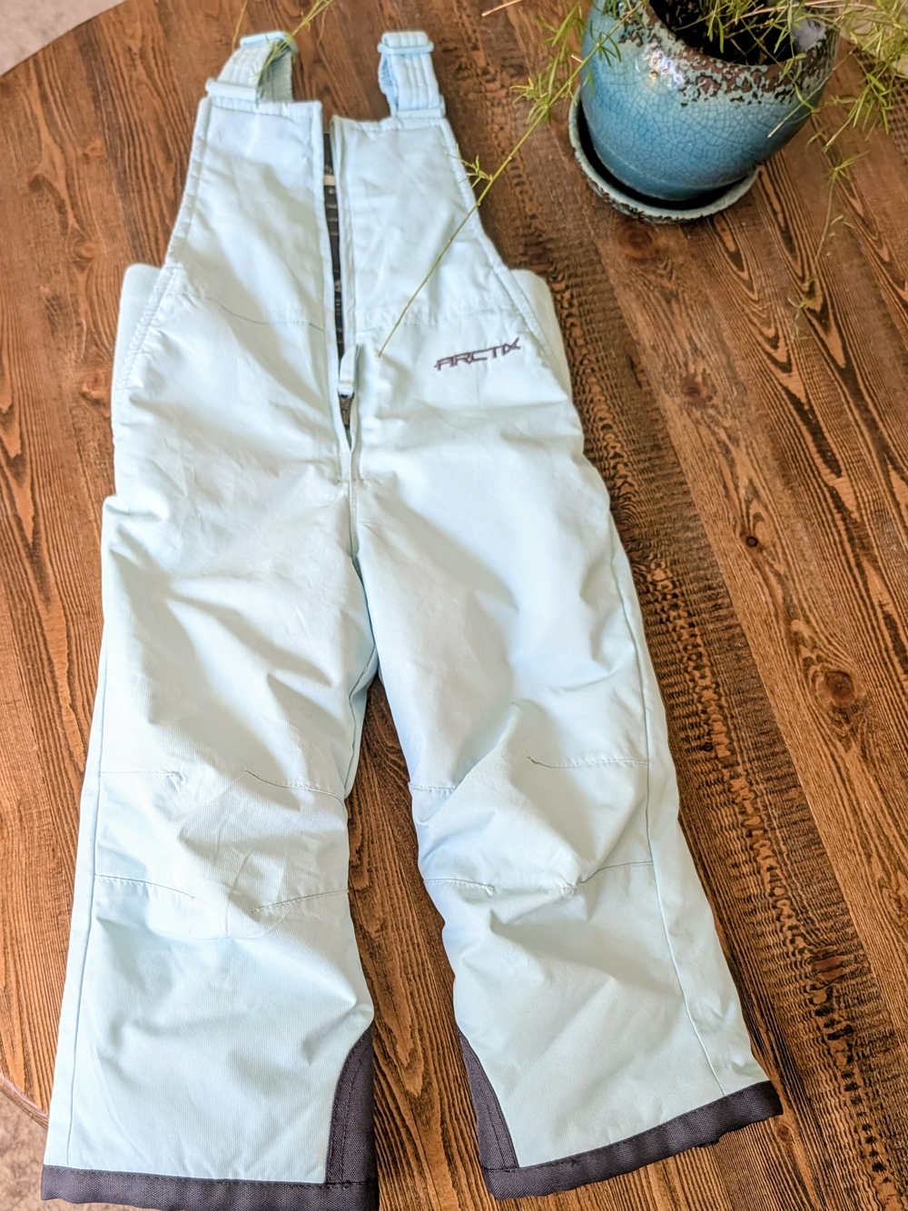 Arctix Teal Kids Snow Bib Overalls with Dark Trim